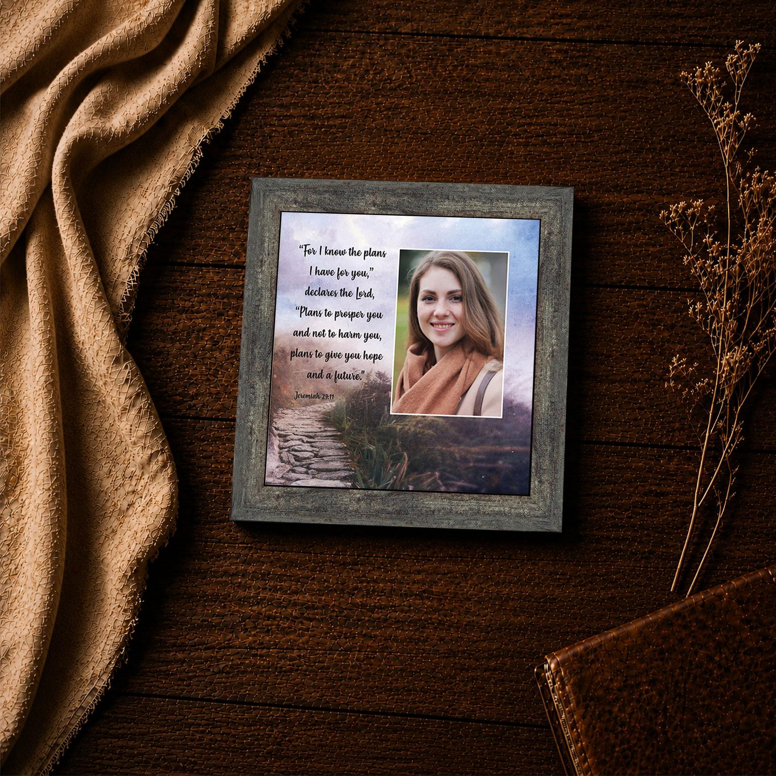 Jeremiah 29:11 picture frame - hope and a future inspirational wall art