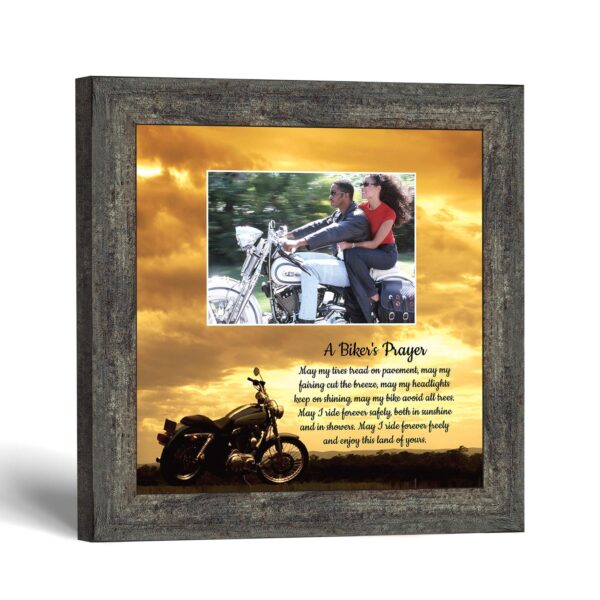 Motorcycle prayer picture frame - A Biker's Prayer by Crossroads Home Decor