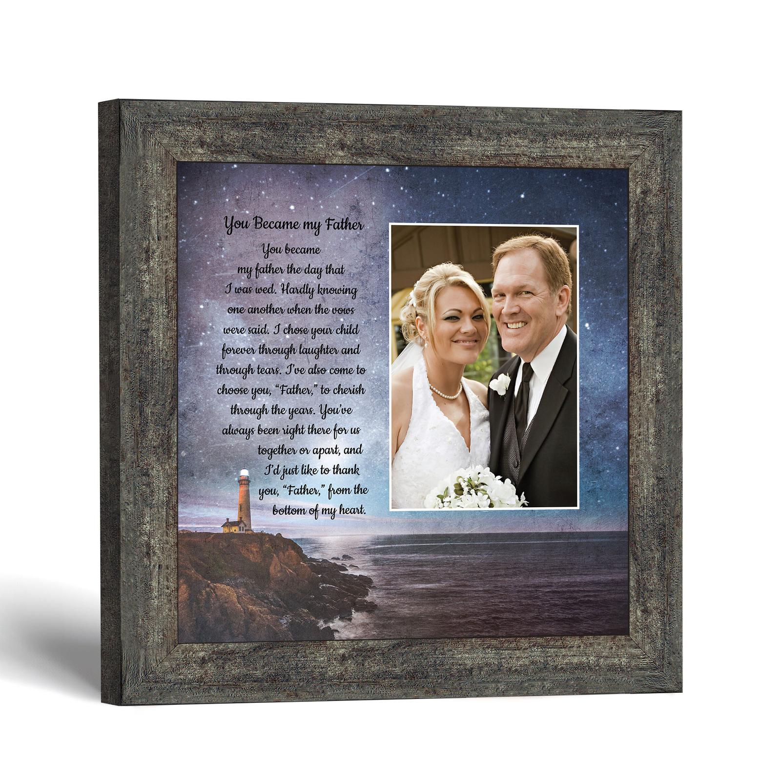 Father in law picture frame with photo opening by Crossroads Home Decor