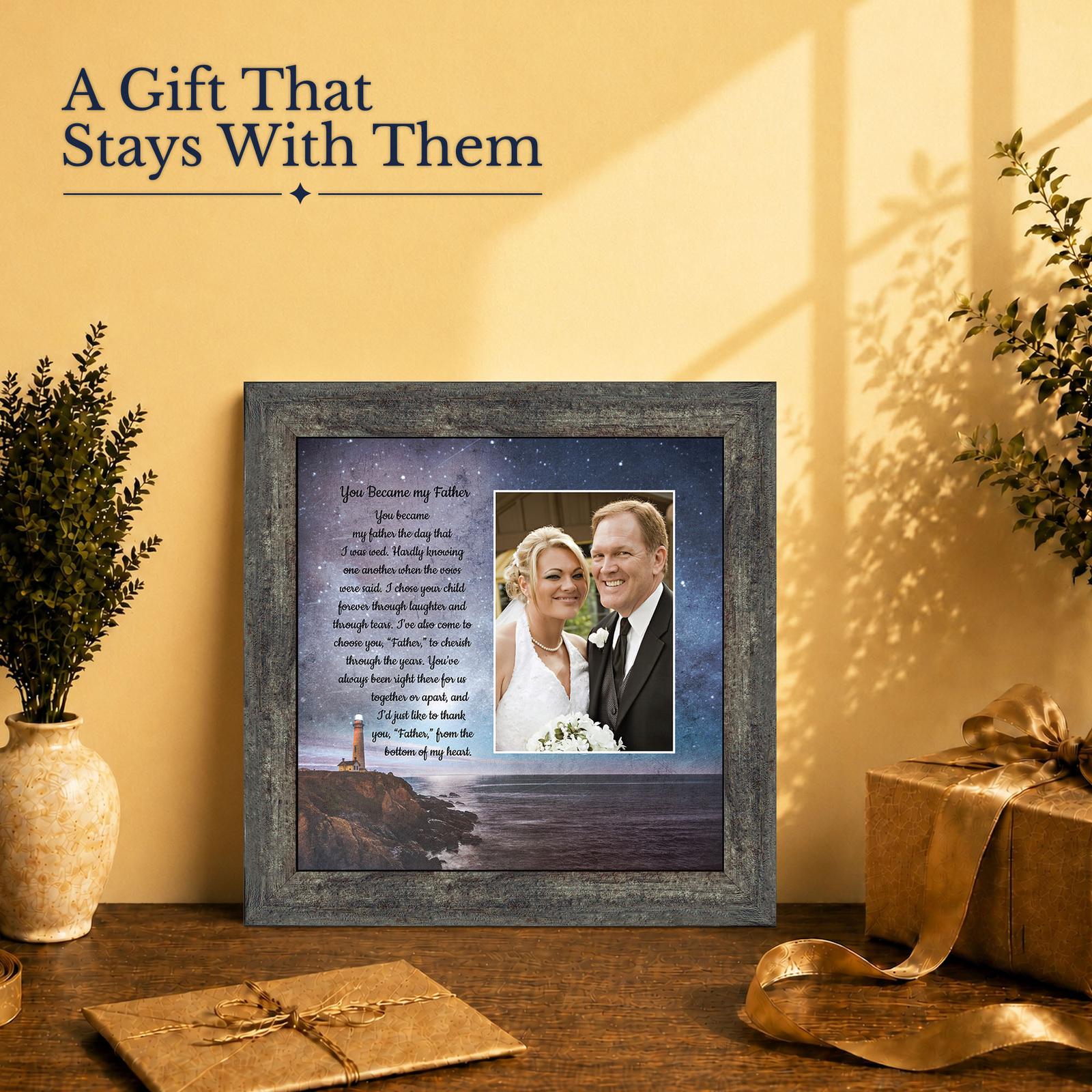 Father in law gift - picture frame for wedding and step dads