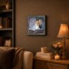 Father in law framed wall art displayed in a living room