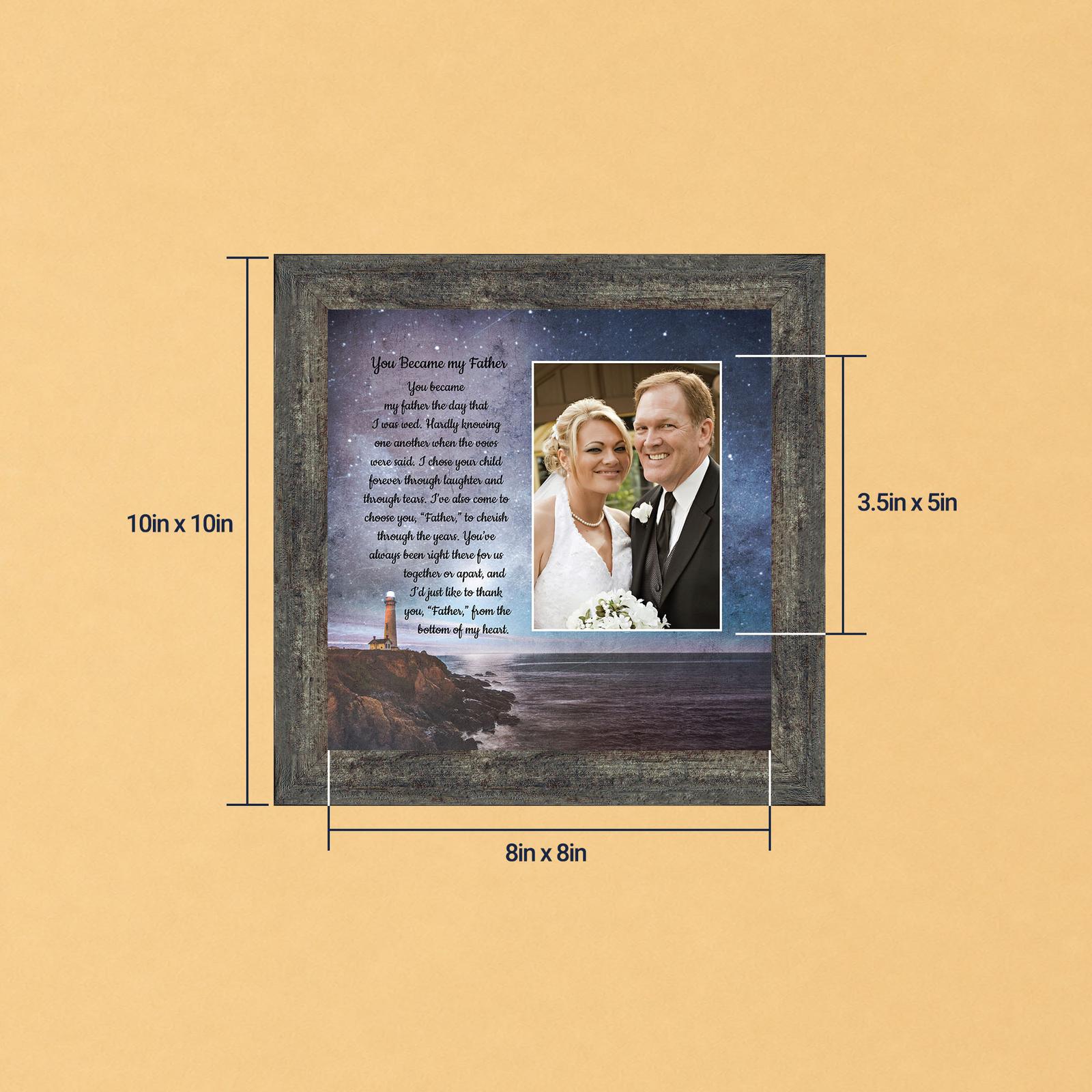 Father in law picture frame with photo opening by Crossroads Home Decor