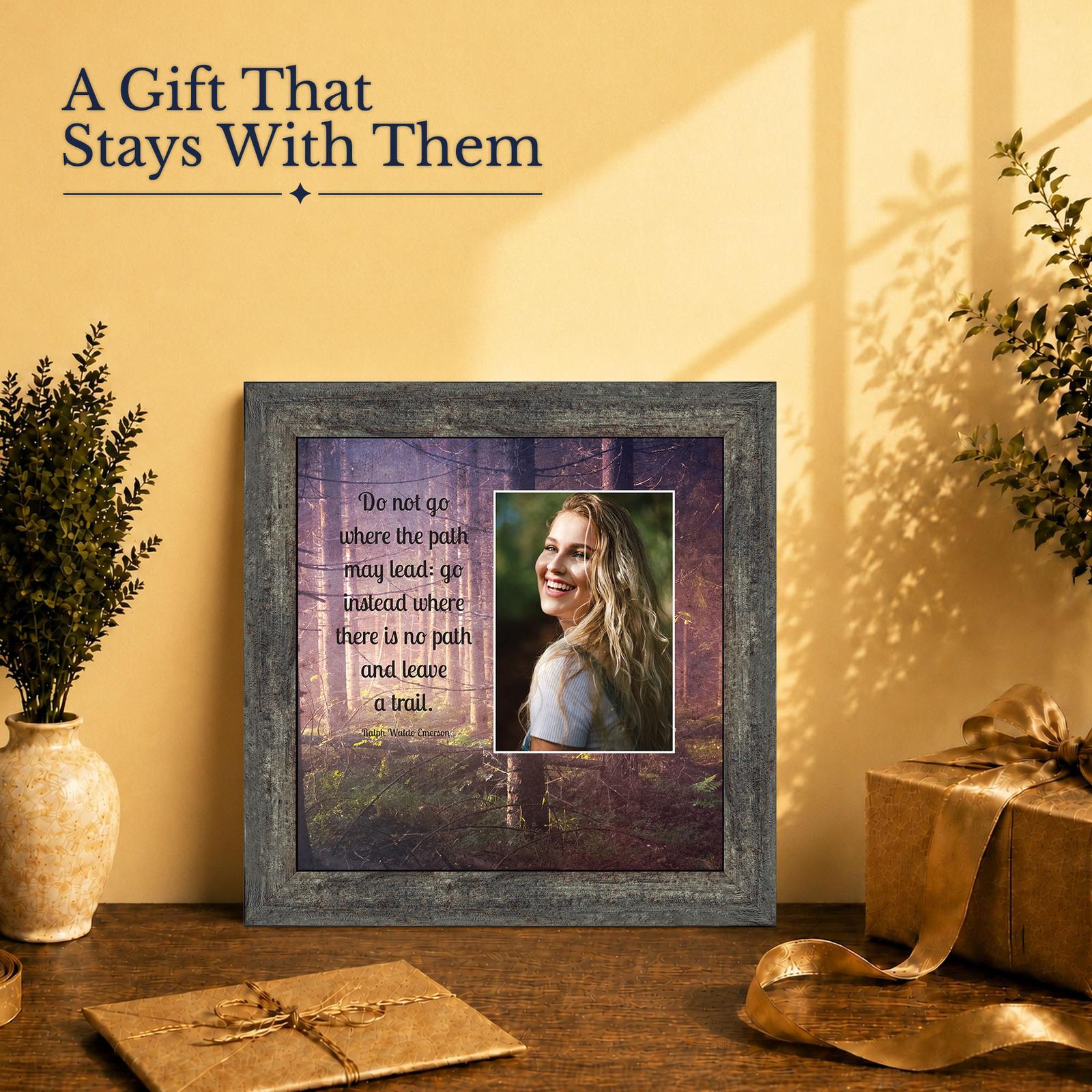 Leave a Trail gift - framed print for a graduate