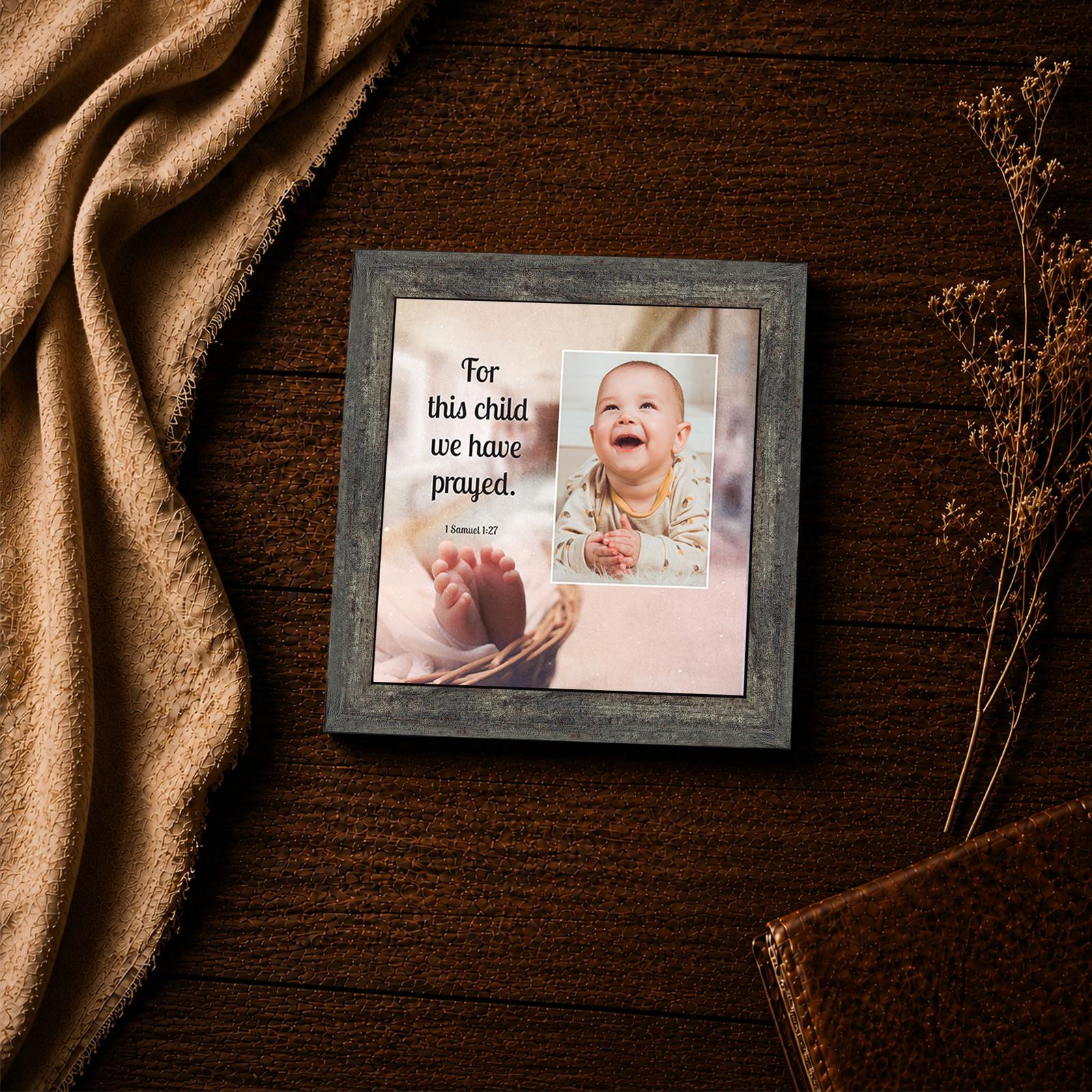 1 Samuel 1:27 framed print - For This Child We Have Prayed inspirational wall art