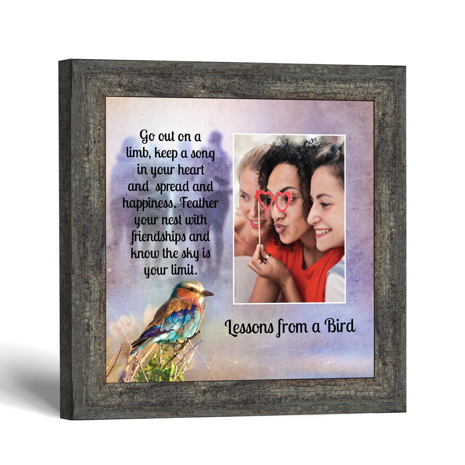 6458BW-1 Lilac breasted roller picture frame - Lessons from a Bird by Crossroads Home Decor