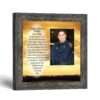 Police retirement picture frame - Officer's Prayer over a golden sunset