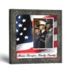 A Soldiers Honor picture frame with photo opening, watercolor American flag by Crossroads Home Decor