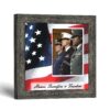 Honor Sacrifice Freedom picture frame with photo opening, American flag art by Crossroads Home Decor