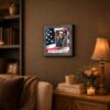 Honor Sacrifice Freedom American flag frame displayed in a front hall for Veterans Day
