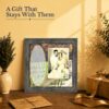 Golden anniversary gift - framed print with photo opening for parents