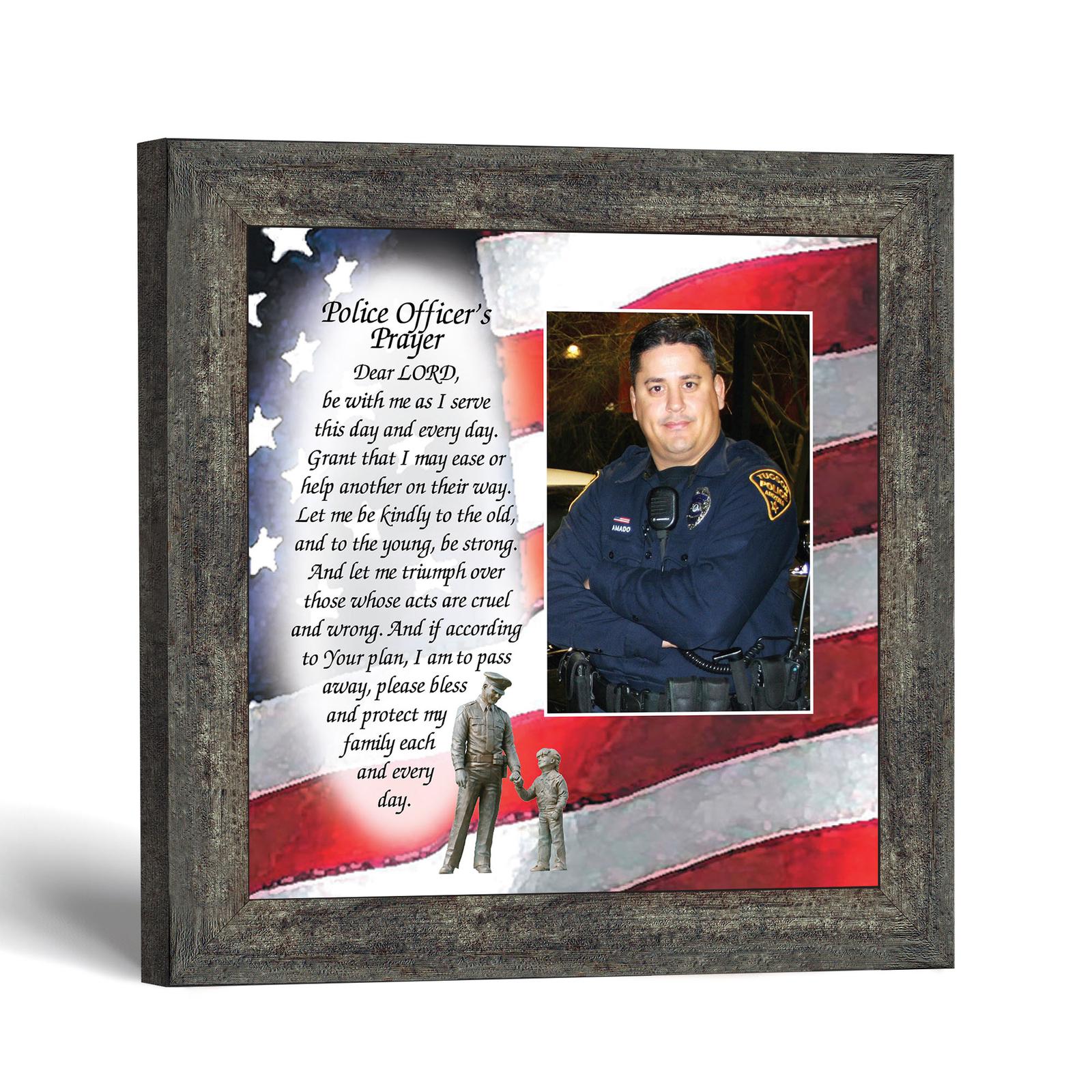 Police officer prayer picture frame by Crossroads Home Decor