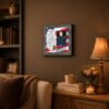 Police officer prayer framed wall art in a family living room
