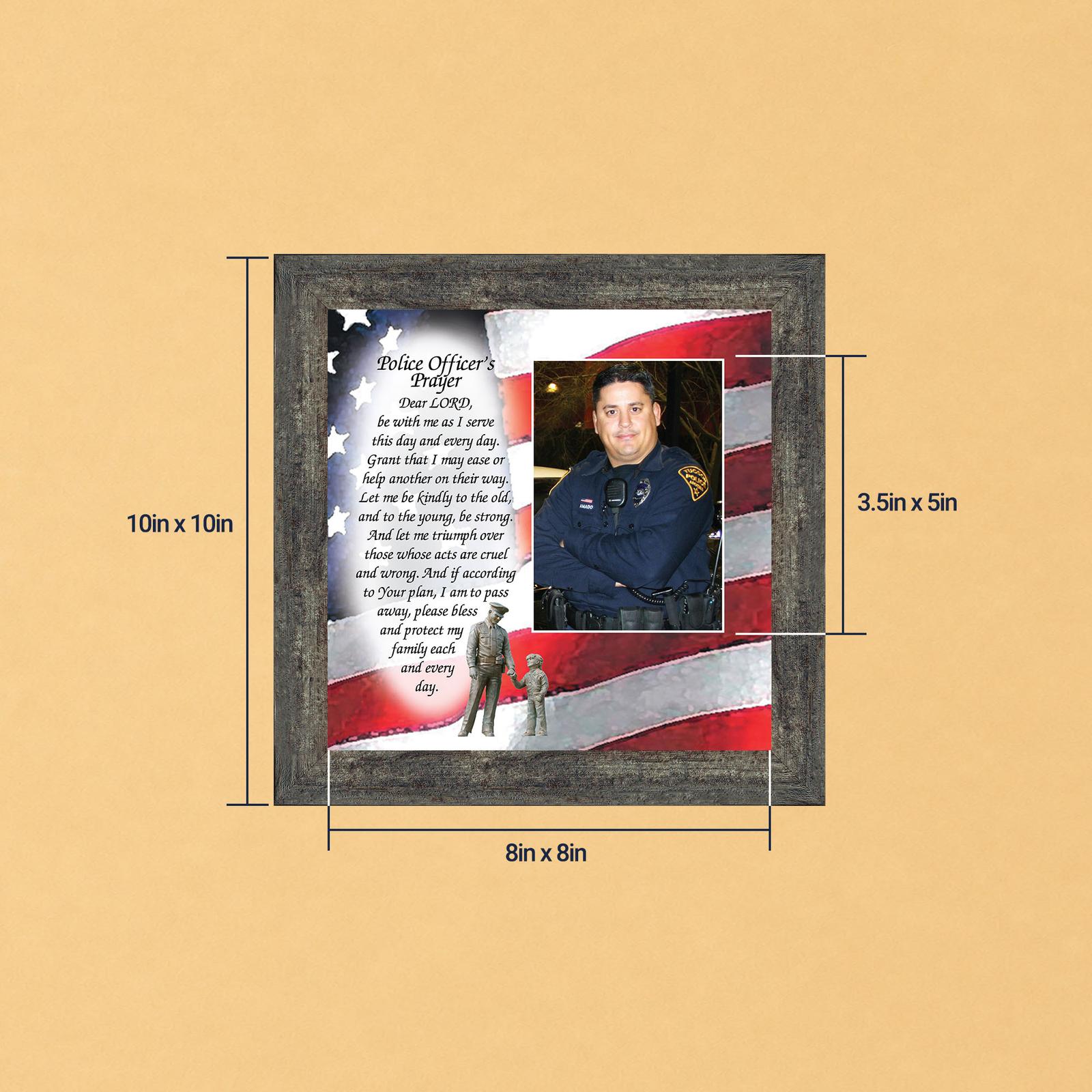 Police officer prayer picture frame by Crossroads Home Decor