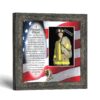 6795BW-1 Fireman's Prayer American flag picture frame with photo opening by Crossroads Home Decor