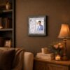 Nurse graduation picture frame displayed on a bedroom shelf