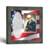 Military prayer picture frame american flag design with photo opening by Crossroads Home Decor