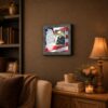 Military prayer picture frame displayed on a wall of honor at home