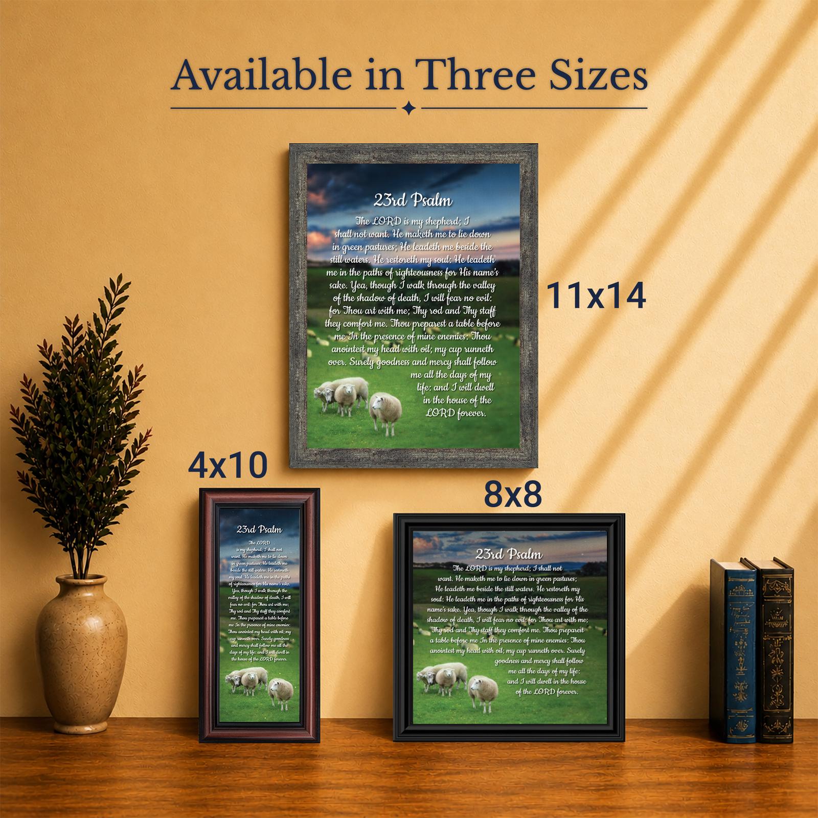 23rd Psalm framed print - Made in USA family-owned faith-based wall art