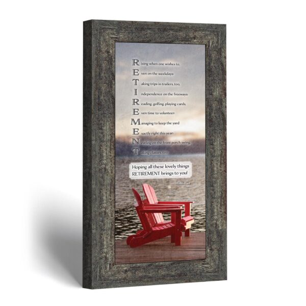 Retirement poem framed print – Retirement Acrostic by Judith Bond, Crossroads Home Decor