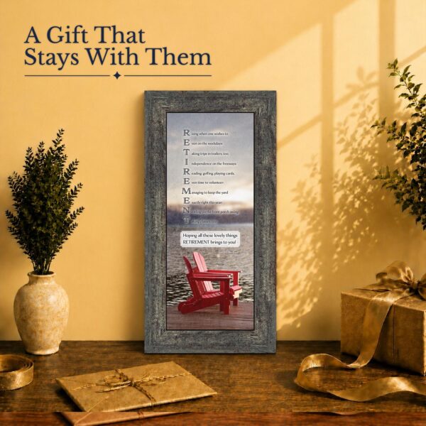 Retirement poem gift – framed keepsake for a retiring coworker or teacher