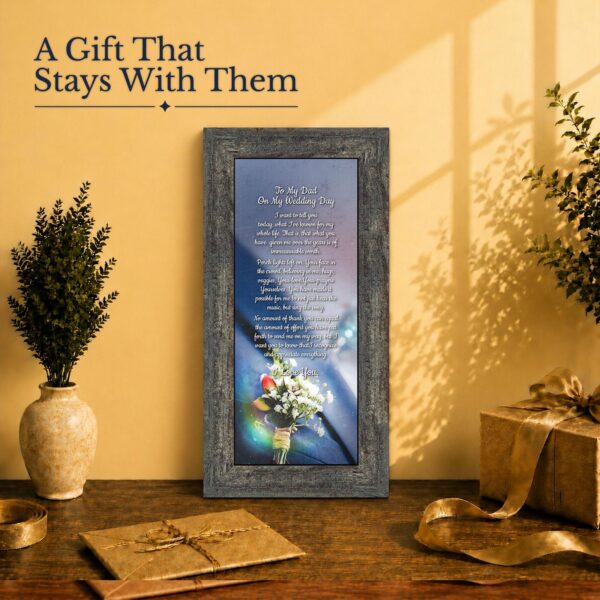 Wedding day gift - framed print for the father of the bride