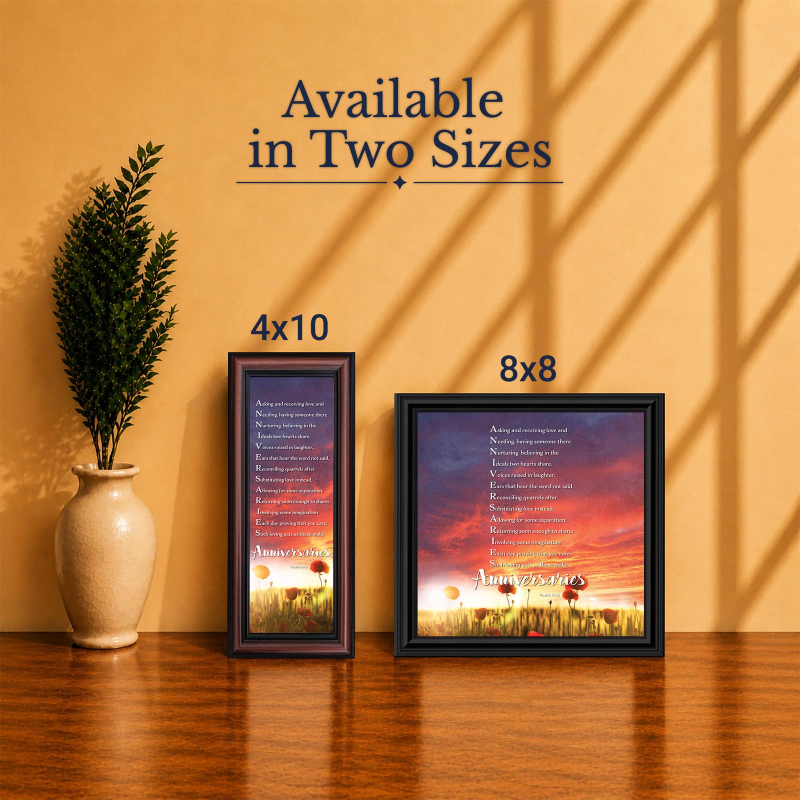 Mr and Mrs gifts - Made in USA family-owned anniversary framed print