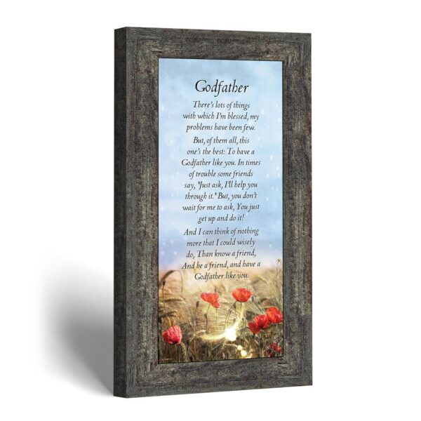 Godfather poem framed print by Crossroads Home Decor