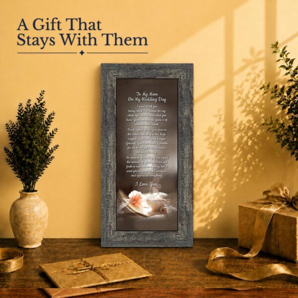Mother of the bride gift - framed poem print from the bride