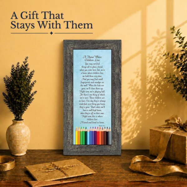 Family poem gift – framed keepsake for a busy parent