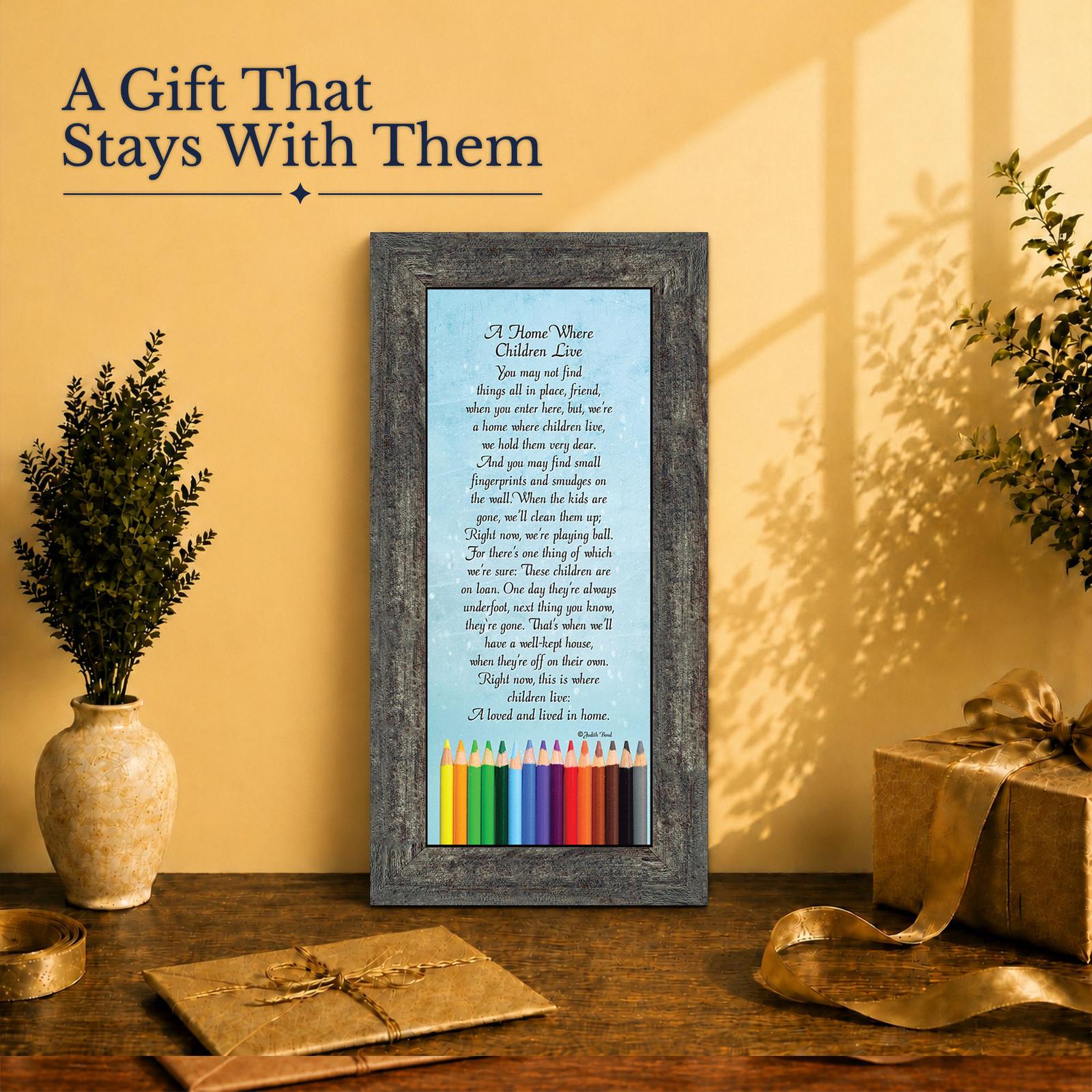 Family poem gift – framed keepsake for a busy parent