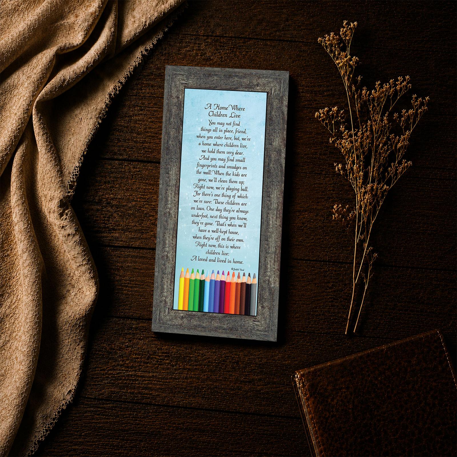 Judith Bond poem close-up – colored pencil inspirational wall art