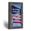 Joshua 1:9 American flag wall art framed print by Crossroads Home Decor