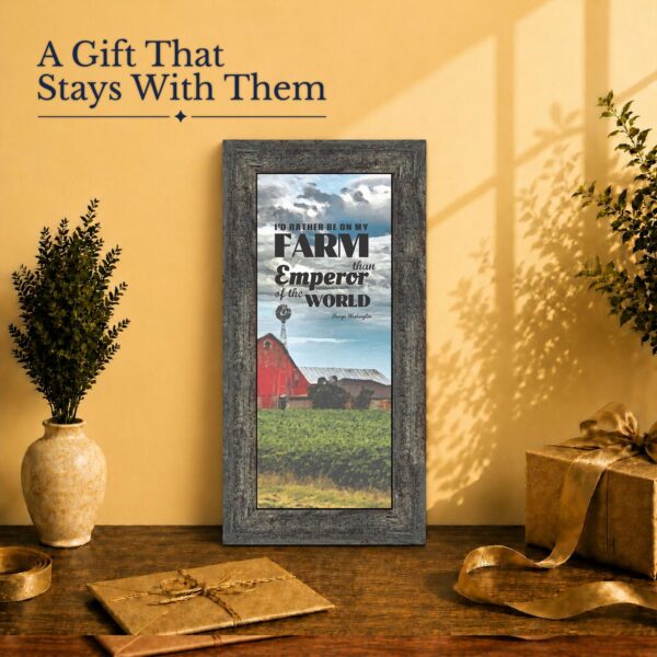 Farm quote gift - framed wall art for farmers and history lovers