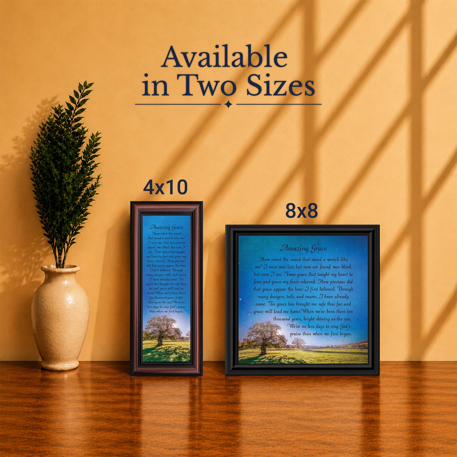 Amazing Grace framed print - Made in USA family-owned faith-based wall art