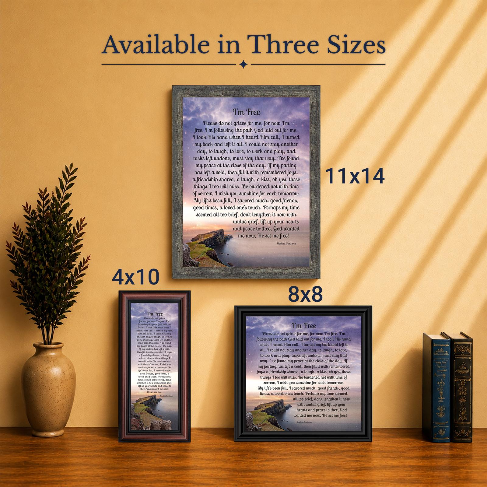 Memorial poem wall art - Made in USA family-owned
