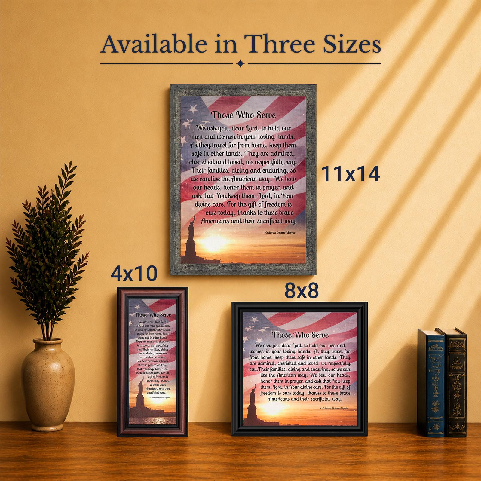 Made in USA family-owned military tribute framed print