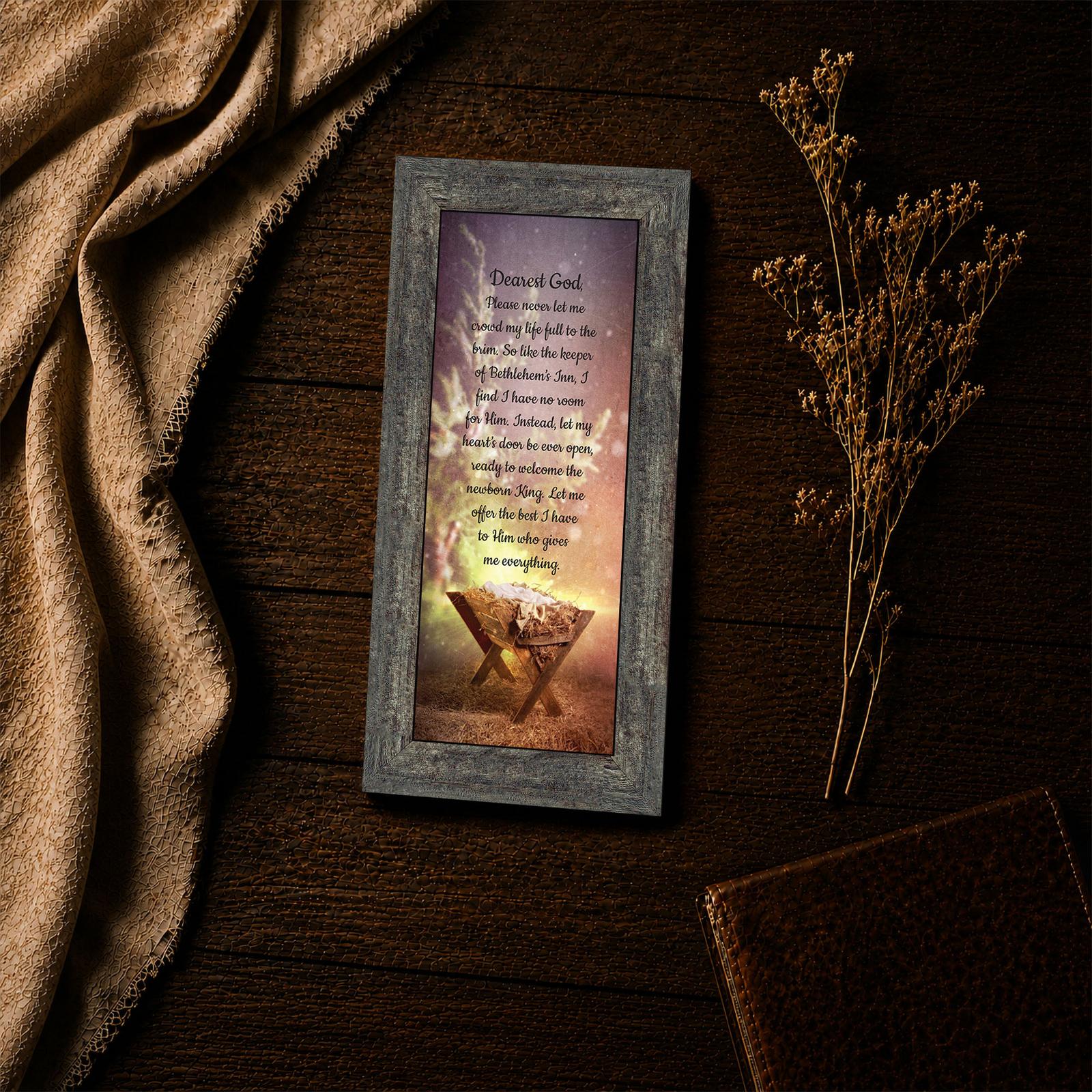 Innkeeper's Prayer close-up - Christmas devotional verse