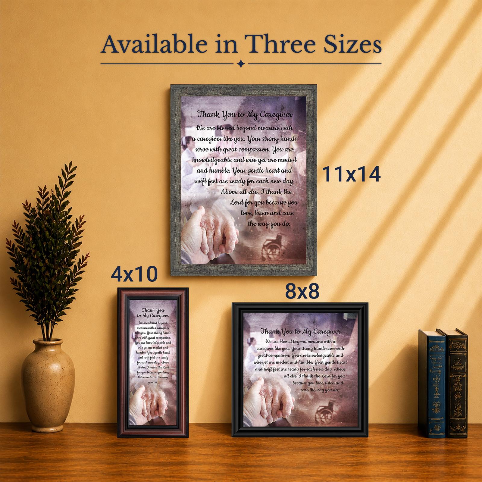Caregiver poem framed print – Made in USA family-owned faith-based wall art