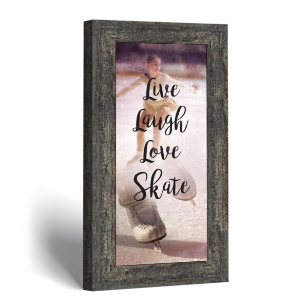 Live Laugh Love Skate framed print - Figure Skating Decor Wall Art by Crossroads Home Decor