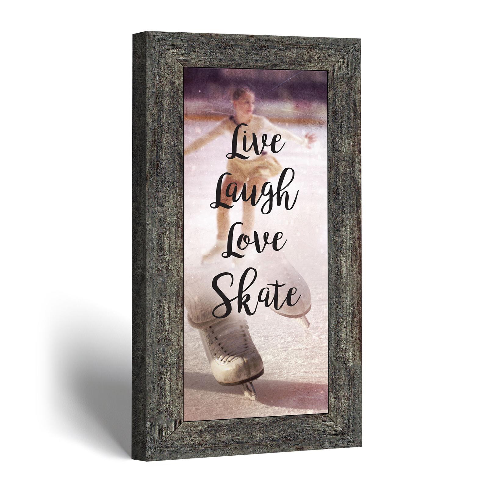 Live Laugh Love Skate framed print - Figure Skating Decor Wall Art by Crossroads Home Decor