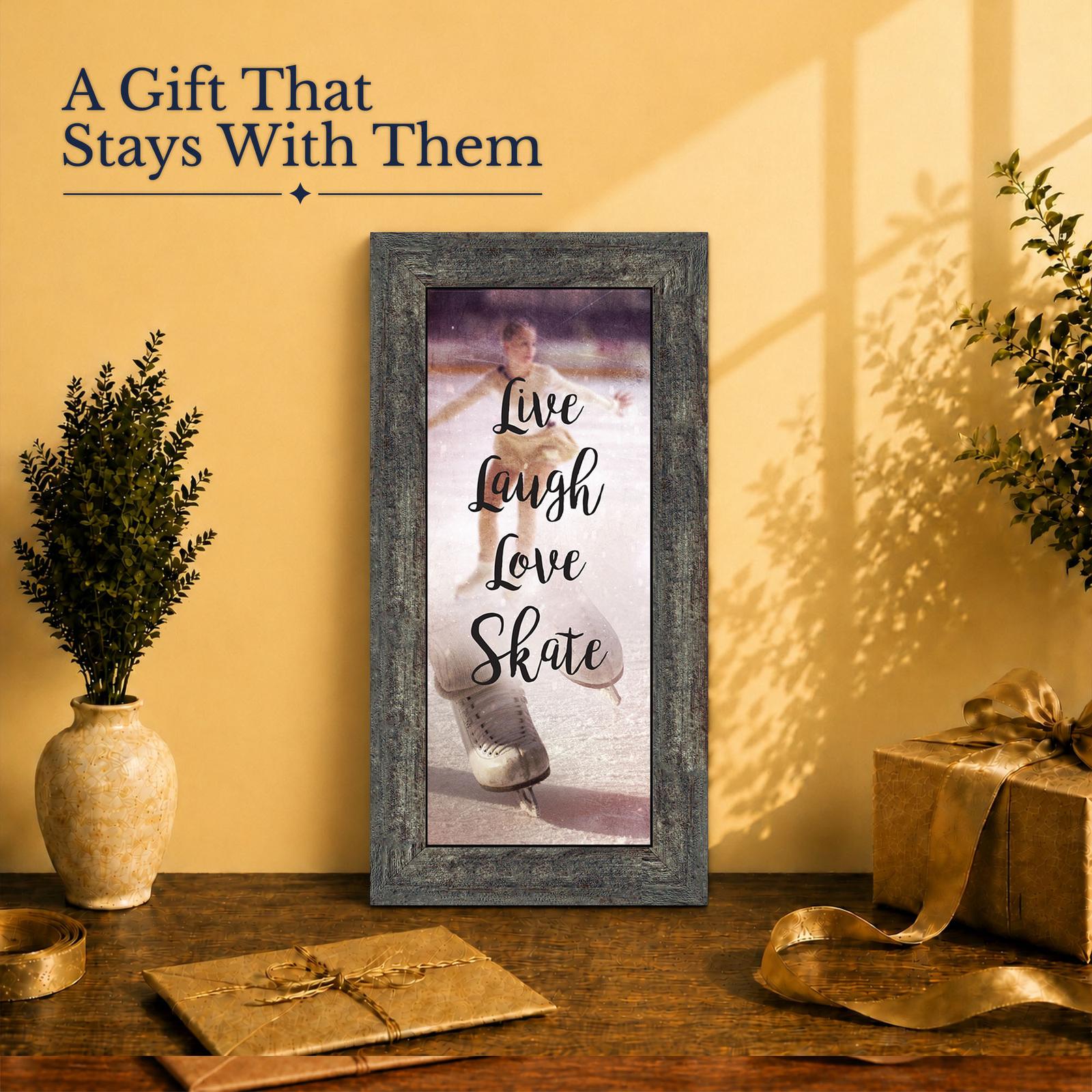 Live Laugh Love Skate gift - figure skating decor wall art for a skater