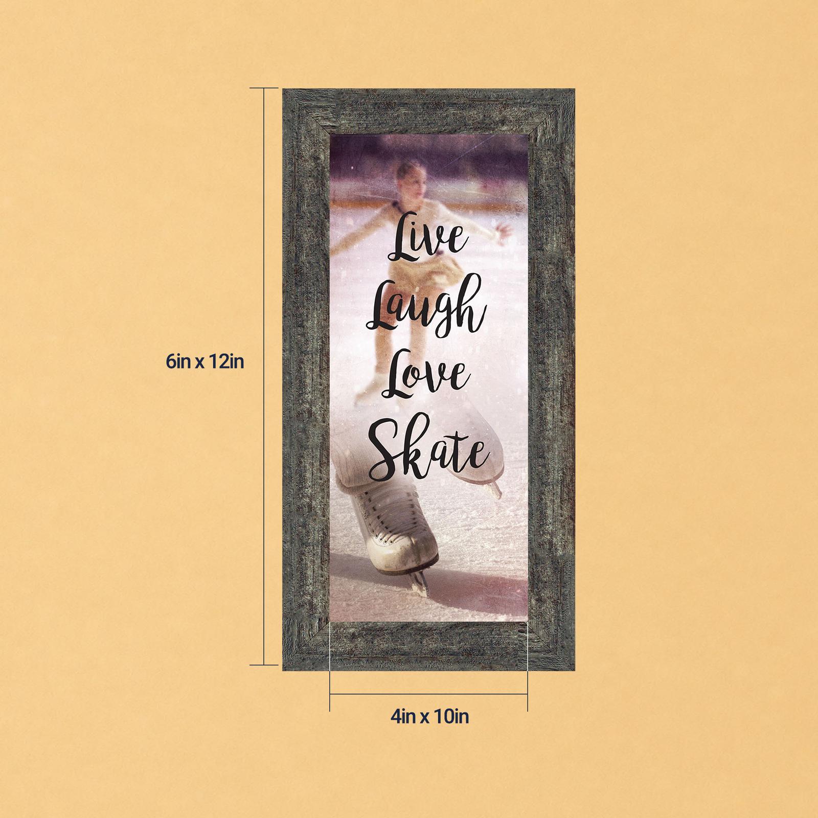 Live Laugh Love Skate framed print - Figure Skating Decor Wall Art by Crossroads Home Decor