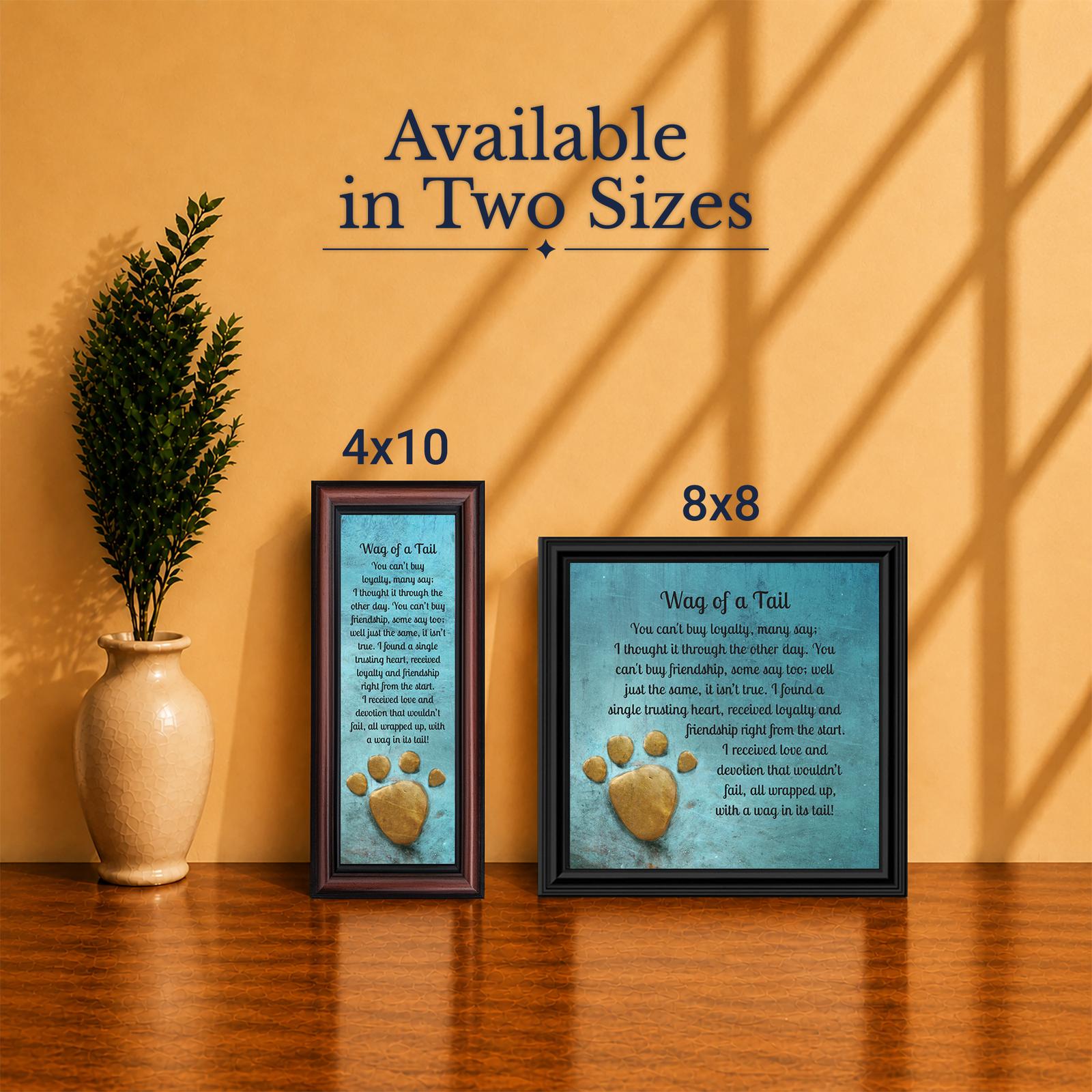 Wag of a Tail framed print - Made in USA family-owned pet-lover wall art