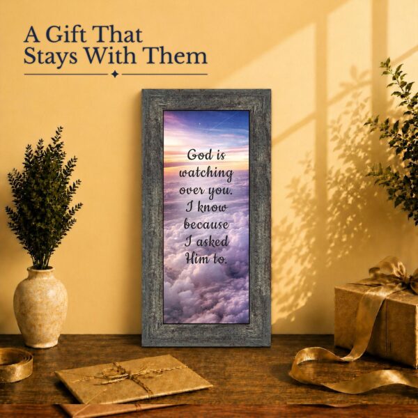 God Is Watching Over You gift - framed print for a parent or grandparent