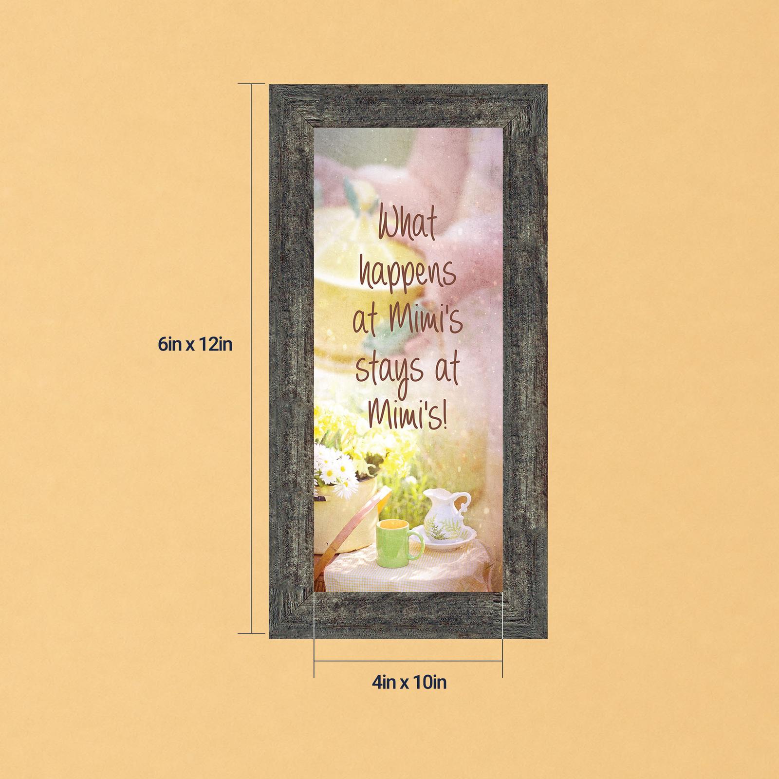 What happens at Mimi's stays at Mimi's framed print by Crossroads Home Decor