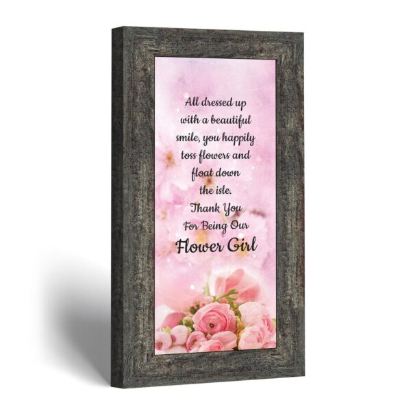 Thank you for being our flower girl framed print - Flower Girl Verse by Crossroads Home Decor