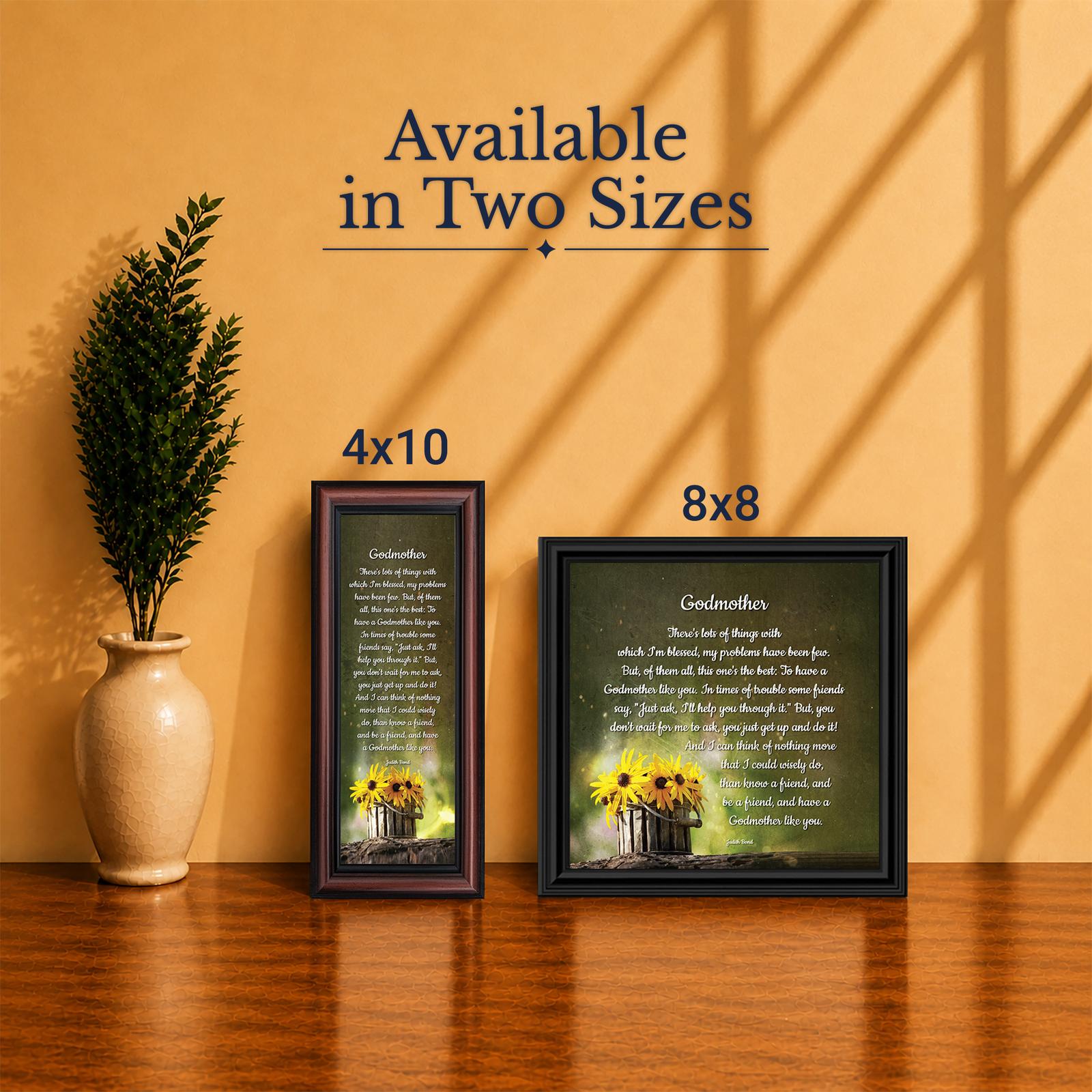 7389-5 Godmother poem framed print - Made in USA family-owned keepsake