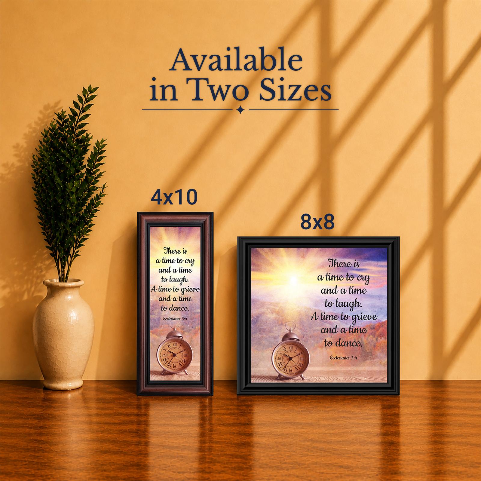 Ecclesiastes 3:4 framed print - Made in USA family-owned faith-based wall art