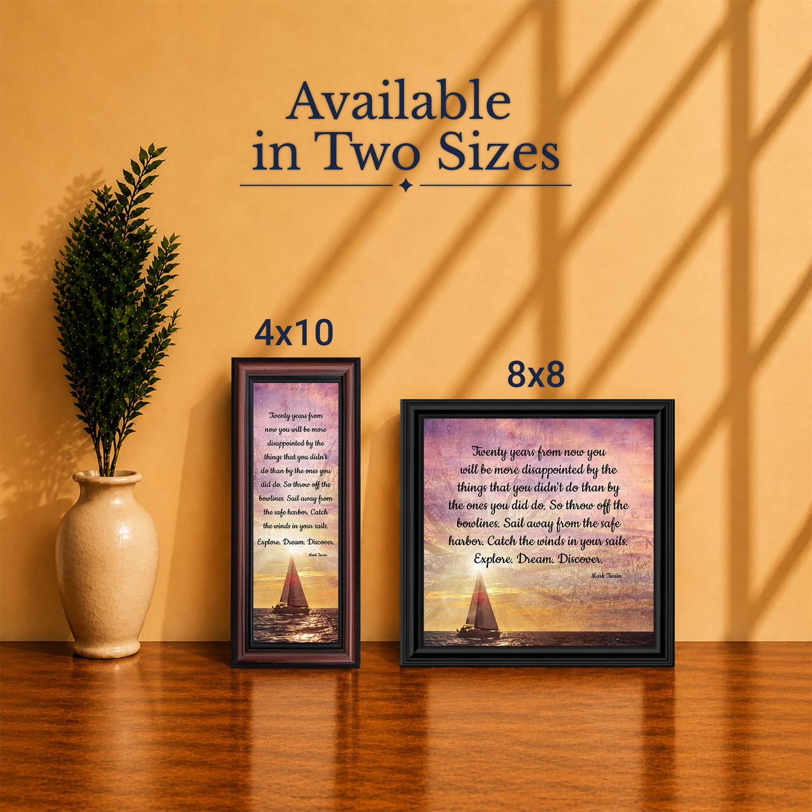 Sailing Motivational framed print - Made in USA family-owned inspirational wall art