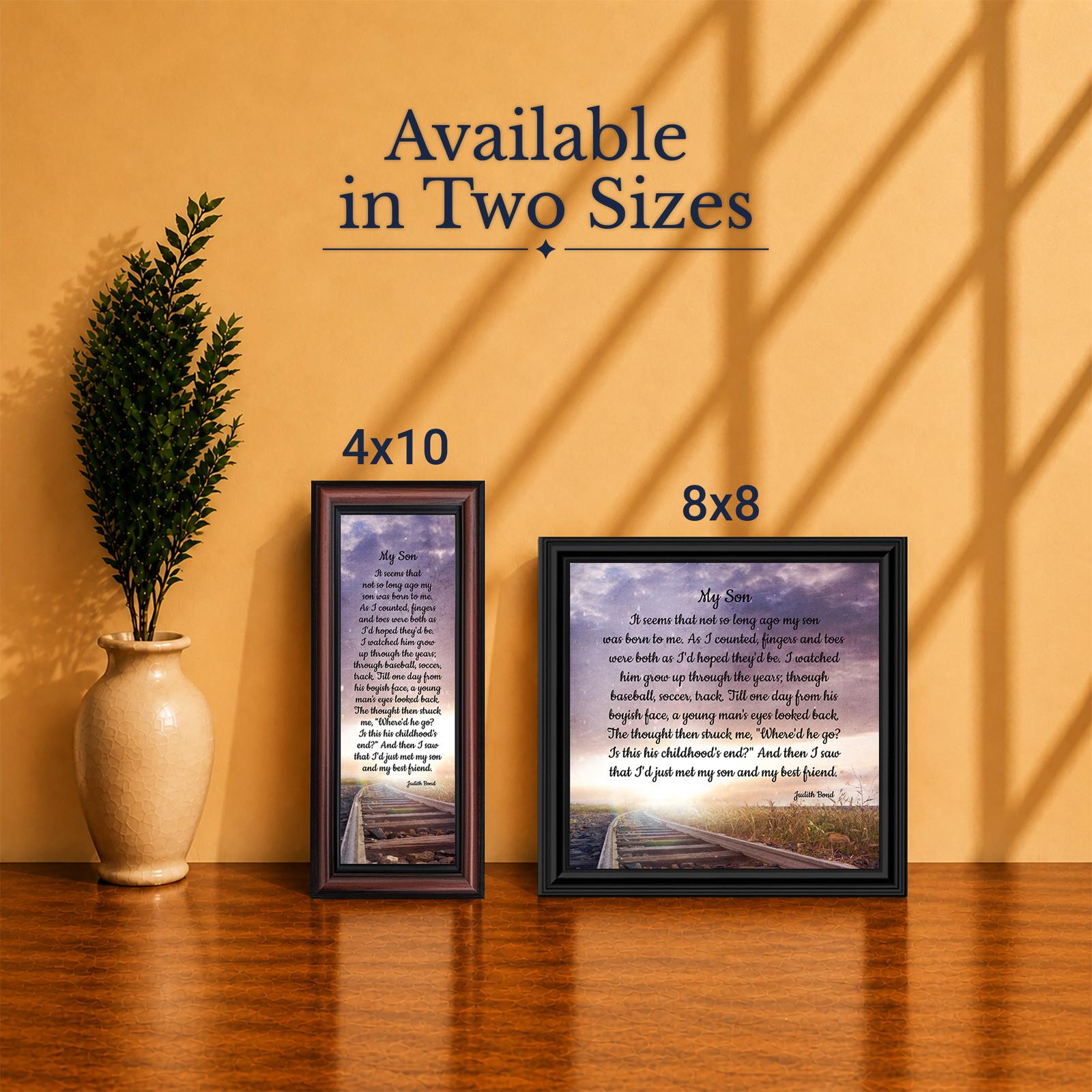 My Son poem framed print - Made in USA family-owned faith-based wall art